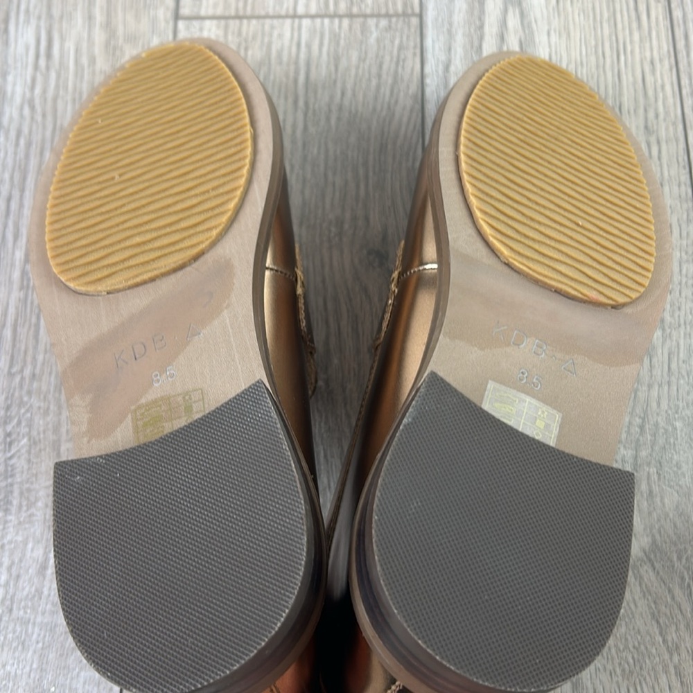 New nwot Kelsi Dagger Lens metallic bronze penny loafers - Picture 11 of 12